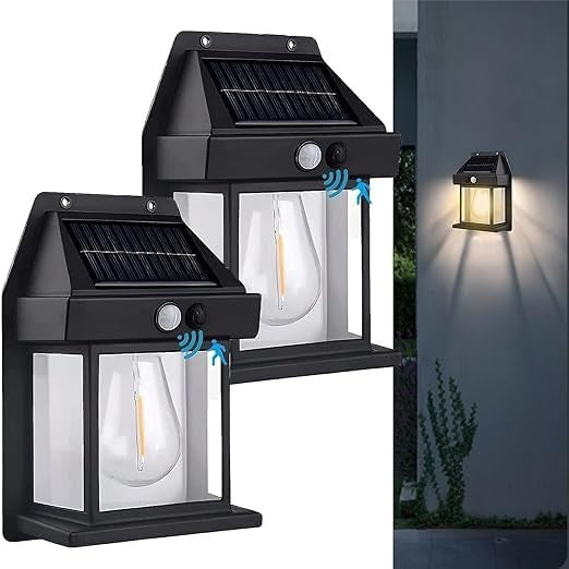 New Wireless Solar LED Wall Light Waterproof Outdoor Lamp For Garden With Clear Panel