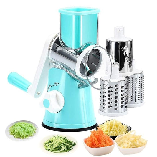 Multi-Functional Plastic Stainless Steel 3 in 1 Multi-Functional Drum Rotary Vegetable Cutter with High Speed Rotary Cylinder