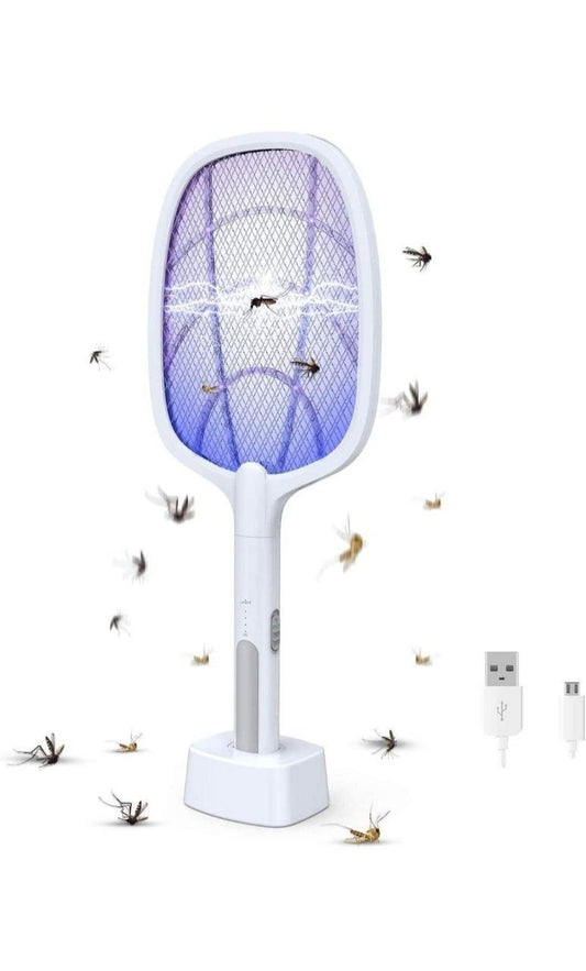 Rechargeable Mosquito Racket USB with UV Light Mosquito Killer Fly Swatter Racket