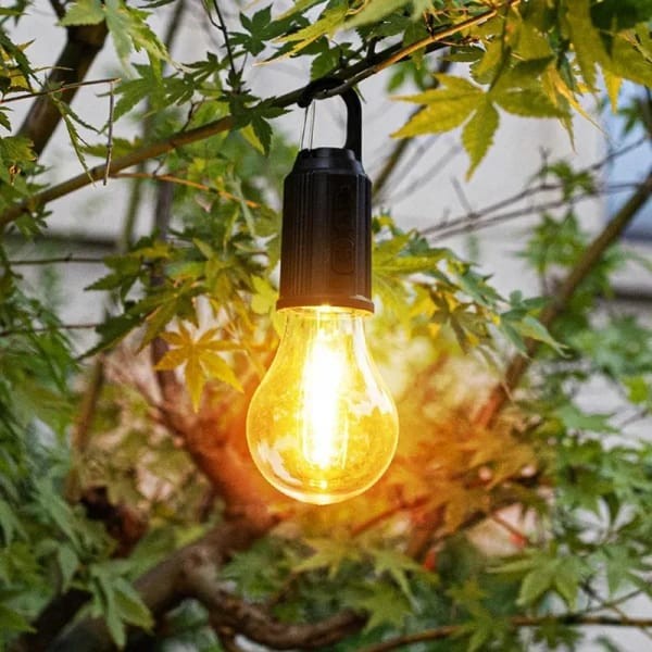 Rechargeable Unbreakable Hanging Clip Bulb | 3 Modes for Tent Lamp, Camping, Hiking, Backpacking, Emergency Outage