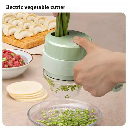 4 in 1 Handheld Electric Vegetable Cutter & Chopper
