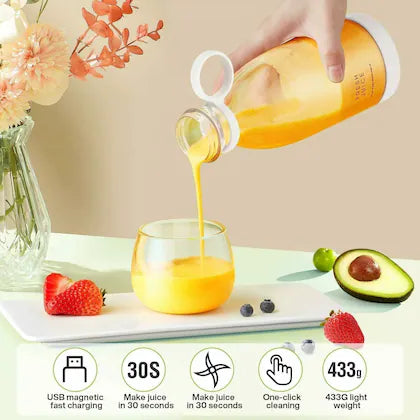 Mini Fruit Juicer Blender- Perfect for On-the-Go! | Protein Shakes and Smoothies | Portable Juicer Blender