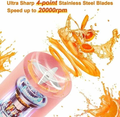 Mini Fruit Juicer Blender- Perfect for On-the-Go! | Protein Shakes and Smoothies | Portable Juicer Blender