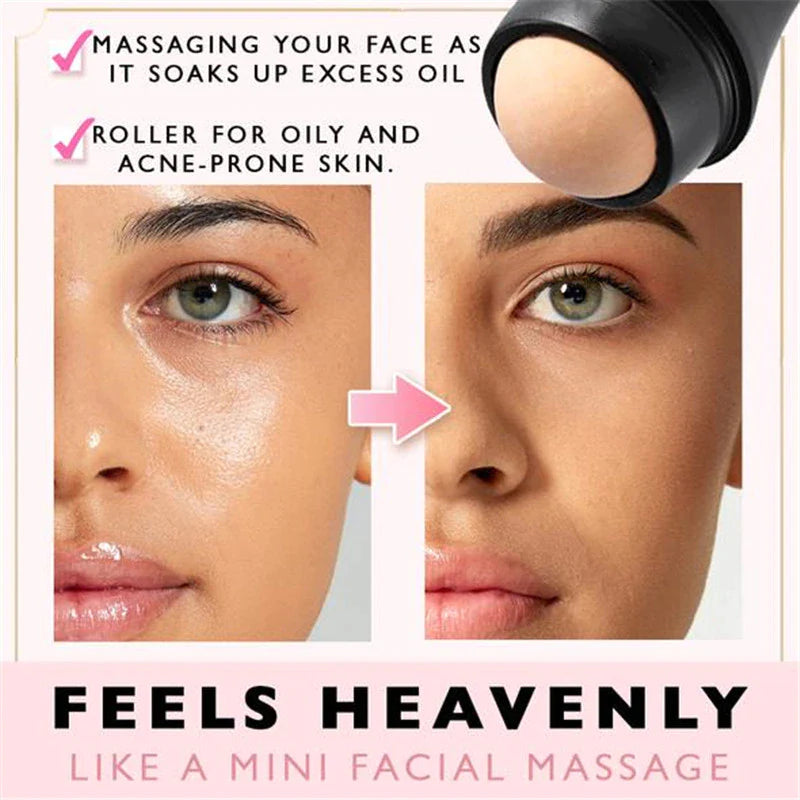 FACE OIL ABSORBING VOLCANIC FACE ROLLER