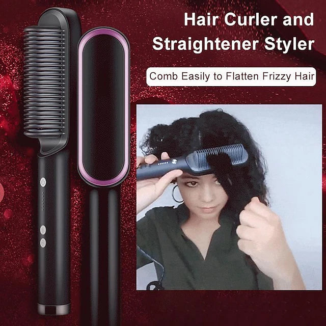 Adjustable Hair Straightener Heating Machine Comb for Women & Girls