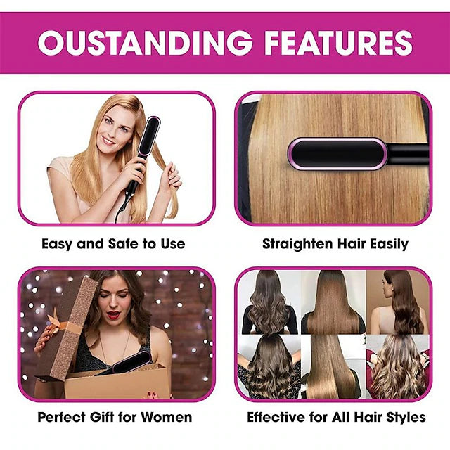 Adjustable Hair Straightener Heating Machine Comb for Women & Girls